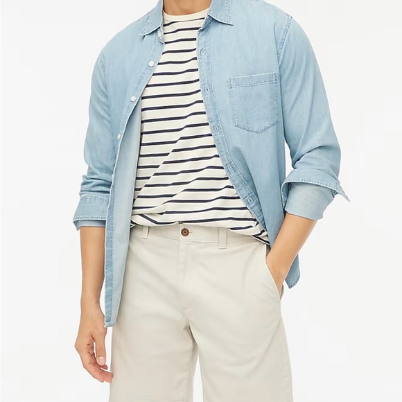 JCrew Men’s 9” Stretch Chino Light Khaki Tan Shorts NWT - Picture 5 of 13